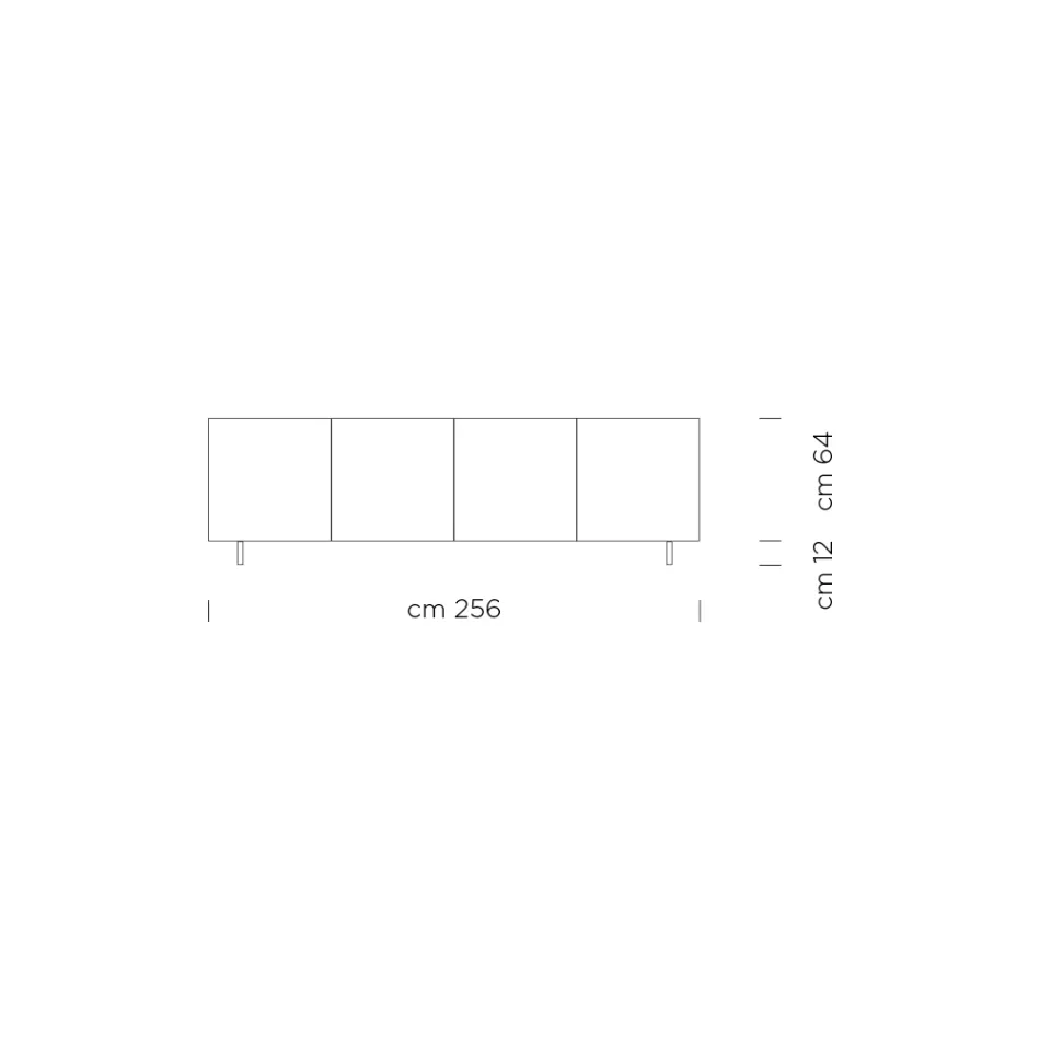 Bordea moderne në dru të hirit të rimesuar Prodhuar në Itali - Galassia Viadurini