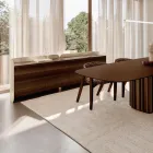 Bufe Modern prej Druri dhe Metali të Lakuar, Prodhuar në Itali - Rugiada Viadurini
