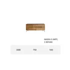 Bordi i dhomës së ndenjes nga Mdf dhe Dru i Ngurtë me 2 ose 3 Dyer Prodhuar në Itali - Dhoma Viadurini