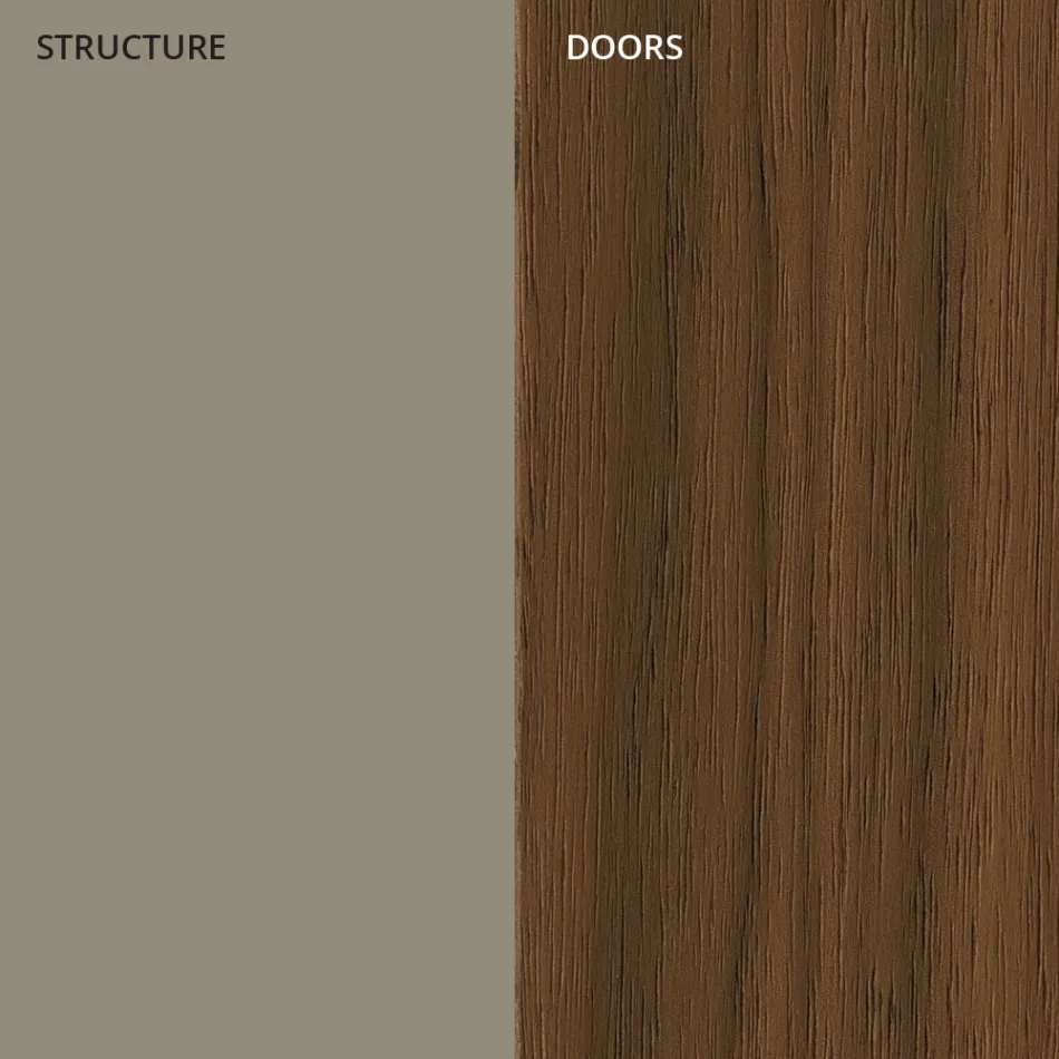 Bordi i dhomës së ndenjes me 3 dyer mdf të llakuar me veshje të printuara me ekran - Saronno Viadurini