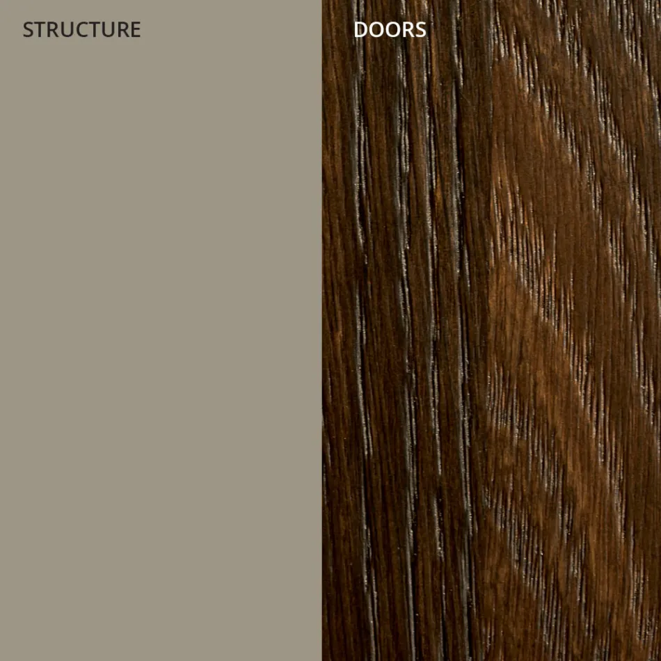 Bordi i dhomës së ndenjes me 3 dyer mdf të llakuar me veshje të printuara me ekran - Saronno Viadurini