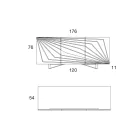 Bordi i dhomës së ndenjes me 3 dyer mdf të llakuar me veshje të printuara me ekran - Saronno Viadurini