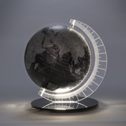 Globe ndritëse tavoline në dizajn pleksiglas Prodhuar në Itali - Mappondo Viadurini
