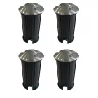 Shënues për ndriçim LED i mbyllur në natyrë në 4 copë çelik inox - romb Viadurini