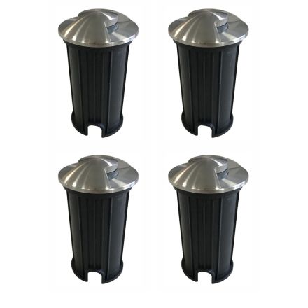 Shënues për ndriçim LED i mbyllur në natyrë në 4 copë çelik inox - romb Viadurini