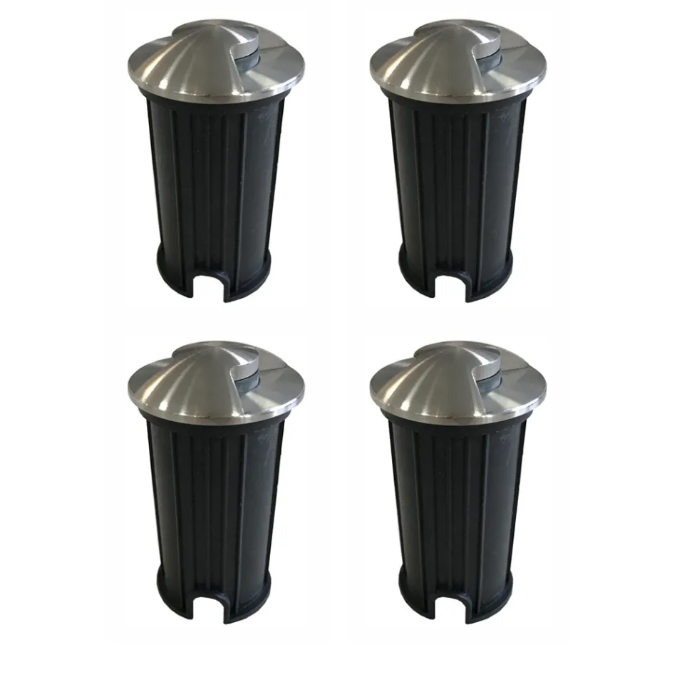 Shënues për ndriçim LED i mbyllur në natyrë në 4 copë çelik inox - romb Viadurini