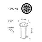 Marker Led për Jashtë me 2W çelik inox 4 copë - Elisir Viadurini