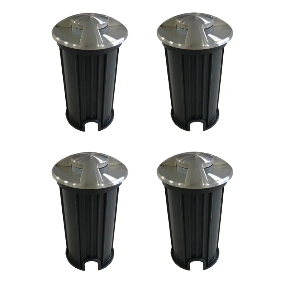 Marker Led për Jashtë me 2W çelik inox 4 copë - Elisir Viadurini