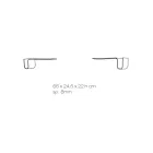 Raft i dizajnuar në kristal akrilik transparent Prodhuar në Itali - Teride Viadurini