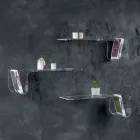 Raft i dizajnuar në kristal akrilik transparent Prodhuar në Itali - Teride Viadurini