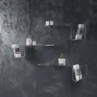 Raft i dizajnuar në kristal akrilik transparent Prodhuar në Itali - Teride Viadurini