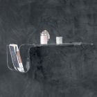 Raft i dizajnuar në kristal akrilik transparent Prodhuar në Itali - Teride Viadurini