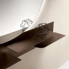 Raft Metalik me Dizajn Modern me Dy Rafte Horizontale - Miro Viadurini