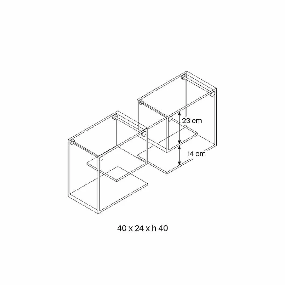 Raftet transparente të murit prej xhami Dizajn elegant e të gjithanshëm 2 copë - Roll Viadurini
