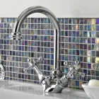 Përzierëse legeni me 1 vrima të larta në tunxh Vintage Prodhuar në Itali - Elisea Viadurini