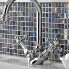 Përzierëse legeni me 1 vrima të larta në tunxh Vintage Prodhuar në Itali - Elisea Viadurini