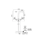 Përzierëse legeni me 1 vrima të larta në tunxh Vintage Prodhuar në Itali - Elisea Viadurini