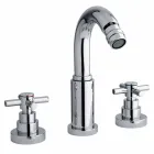 Përzierës klasik me 3 vrima në tunxh me krom të prodhuar në Itali - Zumbo Viadurini