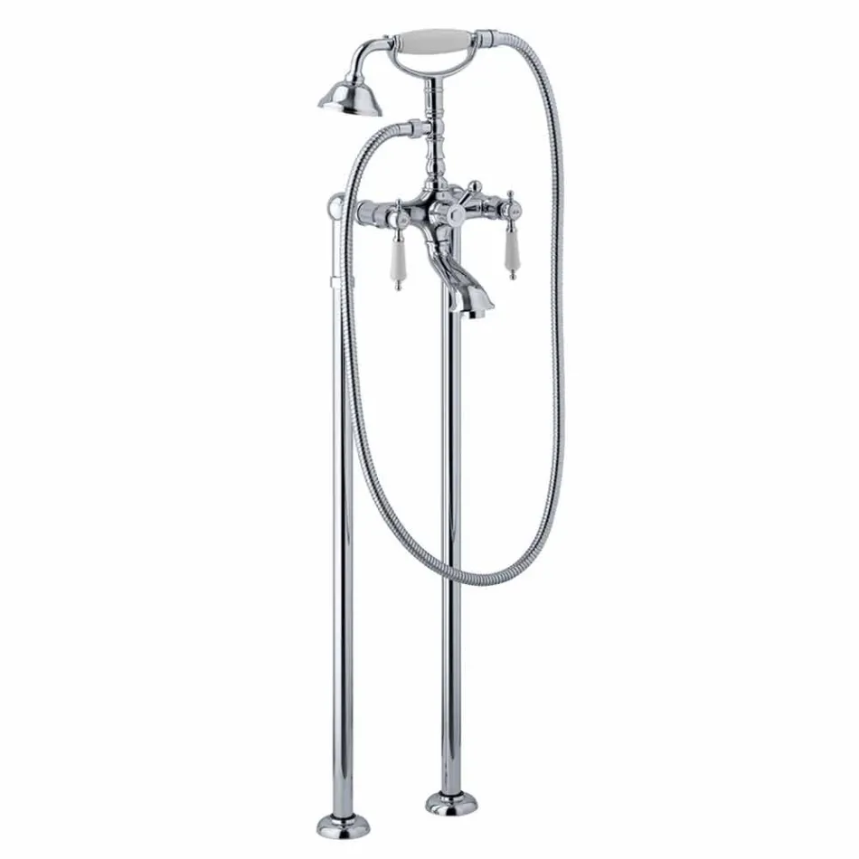 Mikser kolone për vaskë me dush në tunxh prodhuar në Itali - Shelly Viadurini