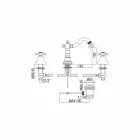 Përzierës Bidet me 3 vrima në modelin klasik bronzi të prodhuar në Itali - Lisca Viadurini