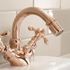 Përzierëse bidete me një vrima me një vrima të cilësisë së mirë në tunxh Prodhuar në Itali - Klarisa Viadurini