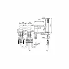 Prodhuar në Itali Përzierës vaske bronzi 4 vrima - Panela Viadurini