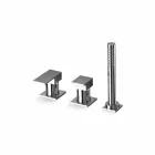 Përzierës vaske prej bronzi modern me 3 vrima prodhuar në Itali - Bibo Viadurini