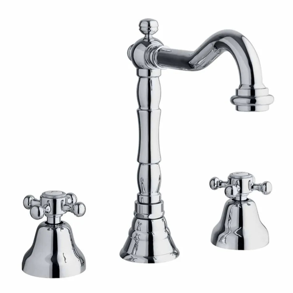 Përzierës klasik me 3 vrima për lavaman në tunxh prodhuar në Itali - Lisca Viadurini