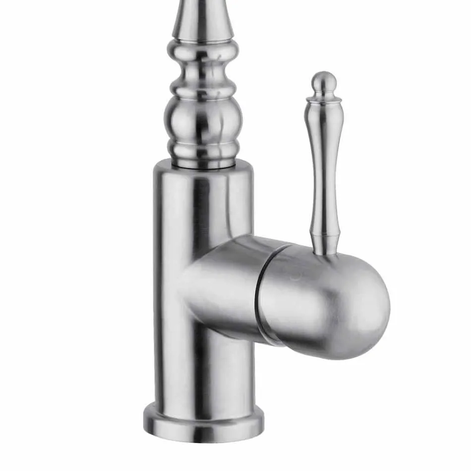 Mikser klasik i lavamanit të kuzhinës prej çeliku inox prodhuar në Itali - Dhuratë Viadurini