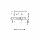 Përzierës dushi i integruar në dizajn modern në tunxh prodhuar në Itali - Sika Viadurini