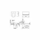 Përzierës Moderne i Pellgut të Montuar në Mur me Grykë Ujvare Prodhuar në Itali - Bibo Viadurini