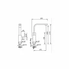 Mikser lavaman banjo me grykë të lartë rrotullues prodhuar në Itali - Panela Viadurini