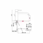 Përzierësi i Pellgut me Hapësirë 200 mm Distanca në qendër në tunxh Prodhuar në Itali - Liro Viadurini