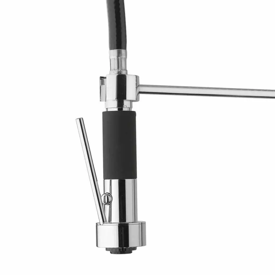 Përzierës lavamani kuzhine krom bronzi me dush prodhuar në Itali - Kondor Viadurini