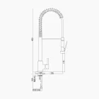 Përzierës lavamani kuzhine krom bronzi me dush prodhuar në Itali - Kondor Viadurini