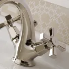 Përzierëse legeni me një vrimë me një dizajn Vintage në tunxh Prodhuar në Itali - Silvana Viadurini