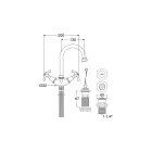 Përzierëse legeni me një vrima të stilit të cilësisë së mirë në tunxh Prodhuar në Itali - Klarisa Viadurini