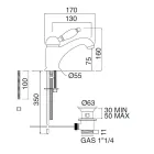 Mikser legeni prej tunxhi i punuar me dorë në stil klasik me levë - Noriana Viadurini