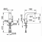 Mikser modern i pellgut të banjës me një levë në metal - Pinto Viadurini