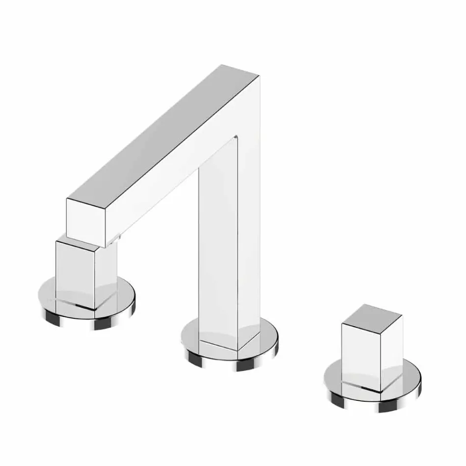 Mikser modern i lavamanit banjo metalike me tre vrima - Girino Viadurini