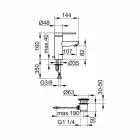 Mikser modern i lavamanit të banjës në metal të veshur me krom - Zanio Viadurini