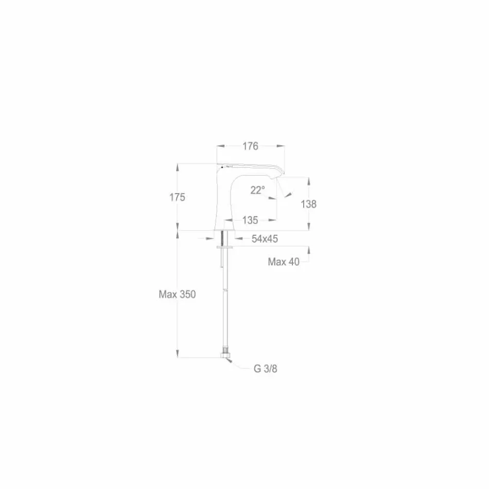 Mixer Moderne Basin Mixer Prodhuar në Itali - Bonina Viadurini