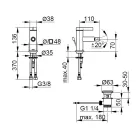 Mikser bidete me një levë me dizajn klasik bronzi i kromuar - artemisia Viadurini