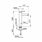 Dizajn Modern Modern Single Lever Mixer për Lavaman Banjo në Metal - Zanio Viadurini