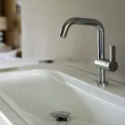 Dizajn Modern Modern Single Lever Mixer për Lavaman Banjo në Metal - Zanio Viadurini