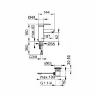 Dizajn Modern Modern Single Lever Mixer për Lavaman Banjo në Metal - Zanio Viadurini