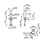 Përzierëse legeni me një levë me dizajn të sheshtë prej bronzi të kromuar - Agenore Viadurini
