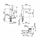 Mikser modern i lavamanit banjo me një levë me kullues metalik - Pinto Viadurini