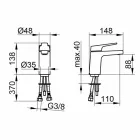Mikser modern i pellgut të banjës me një levë në metal të kromuar - Clari Viadurini