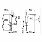 Mikser modern me një levë për lavaman pa kullues metali - Pinto Viadurini